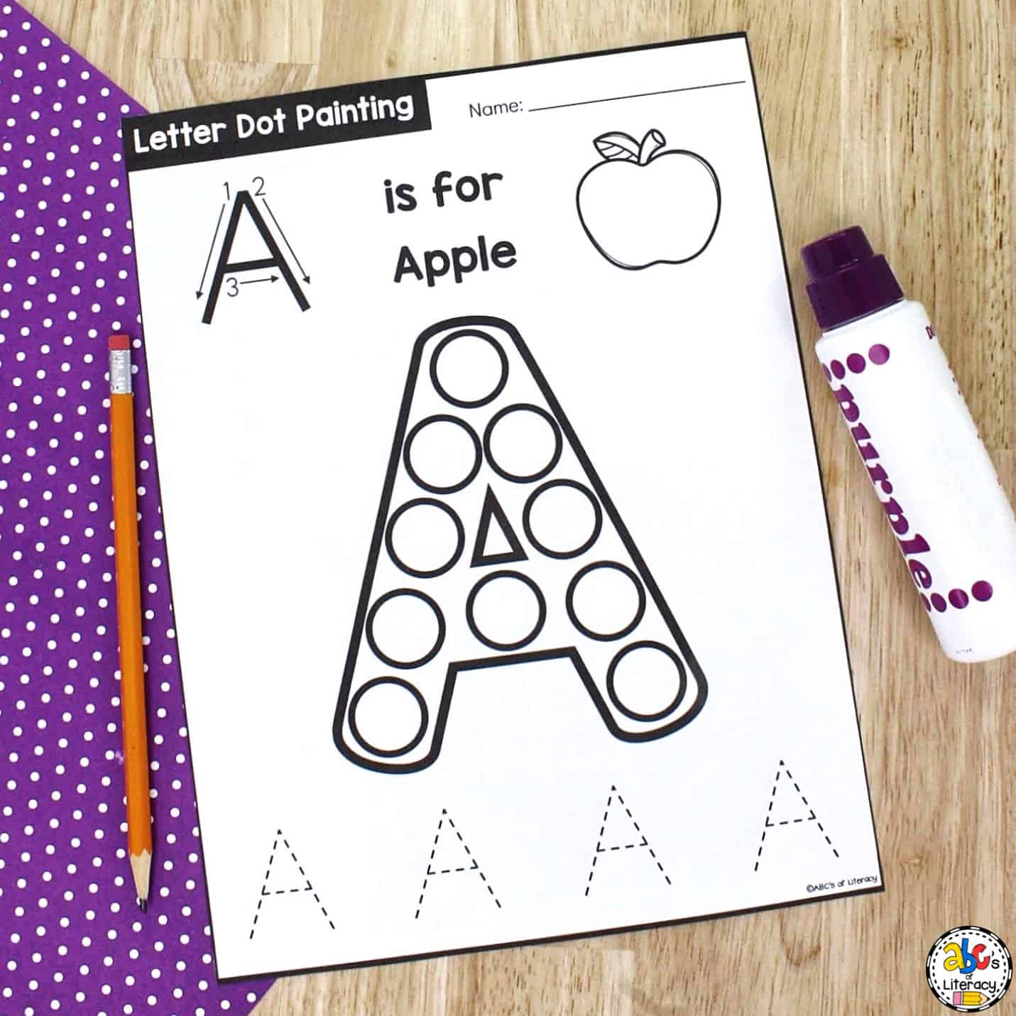 letter dot painting worksheets