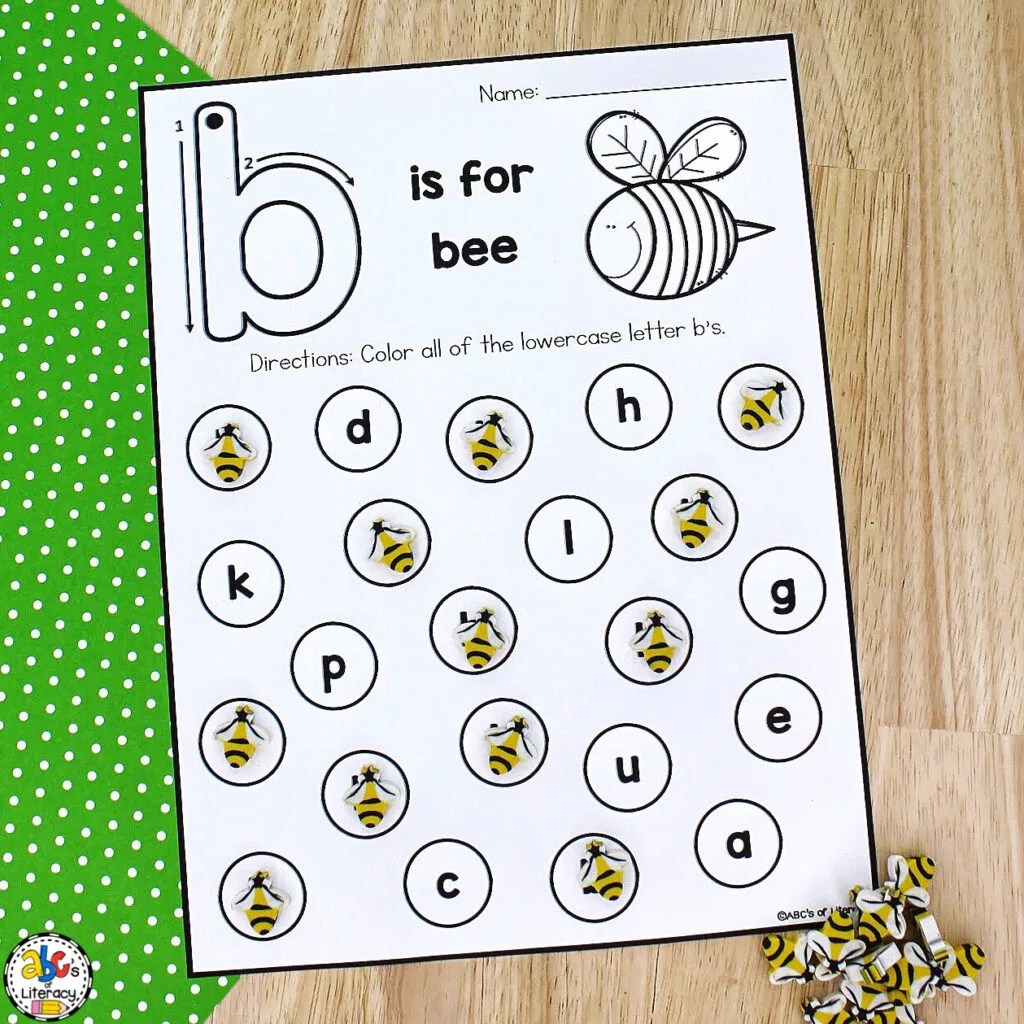letter recognition worksheets