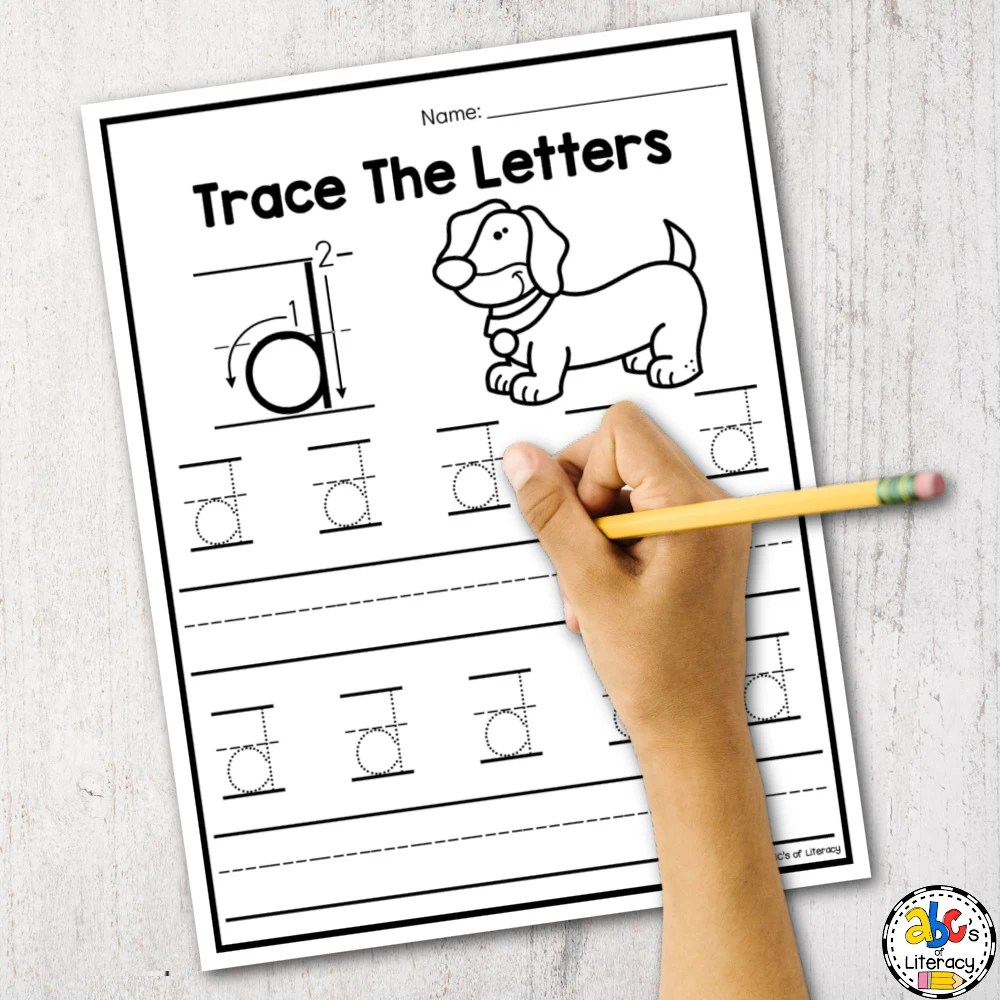 Letter D Tracing Worksheets