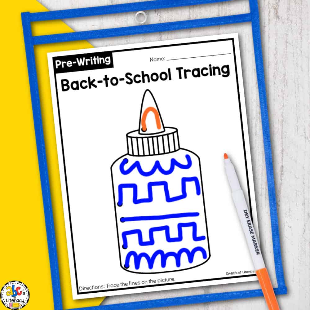 Back-to-School Tracing Worksheets