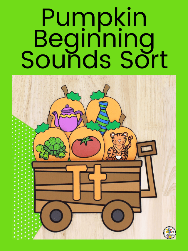 Pumpkin Beginning Sounds Sort Activity Story ABC's of Literacy