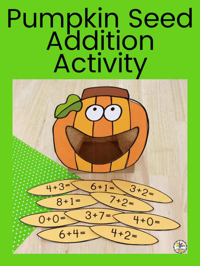 Pumpkin Seed Addition Activity Story ABC's of Literacy