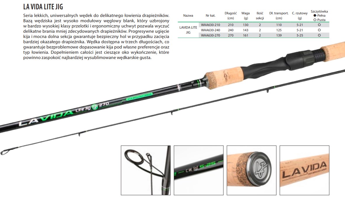 Tanio SPINNING LA VIDA LITE JIG 240 c.w. 521 g MIKADO WAA630240 Cena
