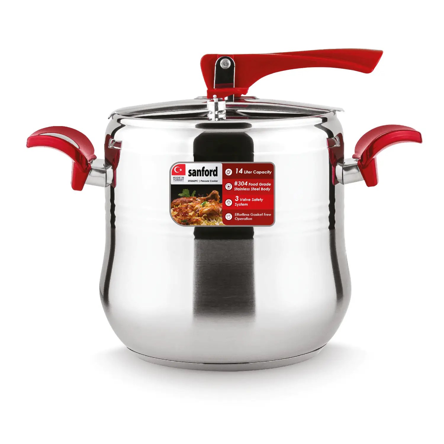 SANFORD Pressure Cooker Clipso Turkish 14Lt SF3262PC AB Desai
