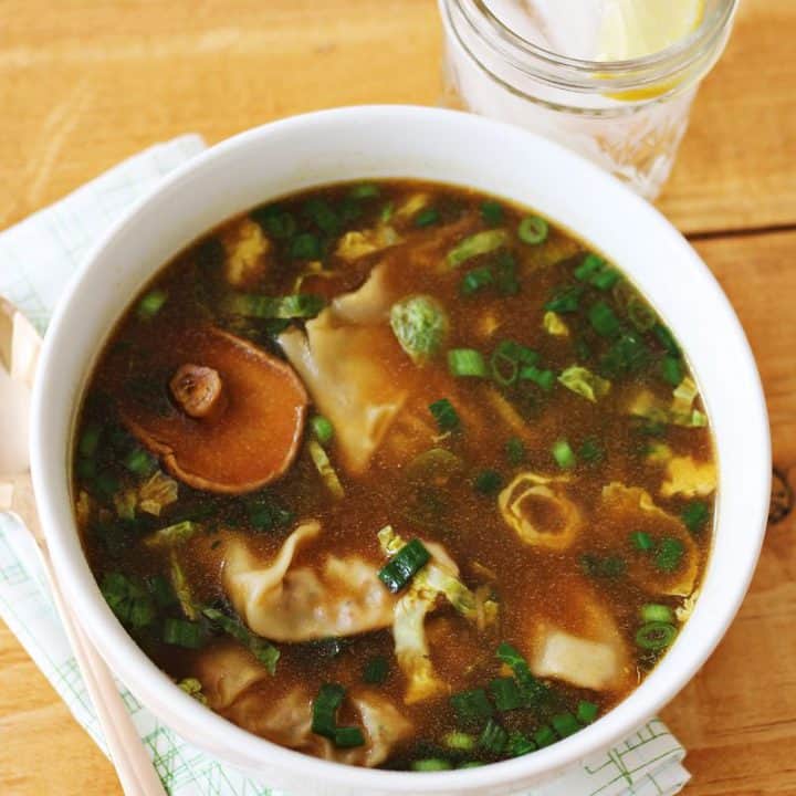 Halfway Homemade Asian Style Dumpling Soup A Beautiful Mess
