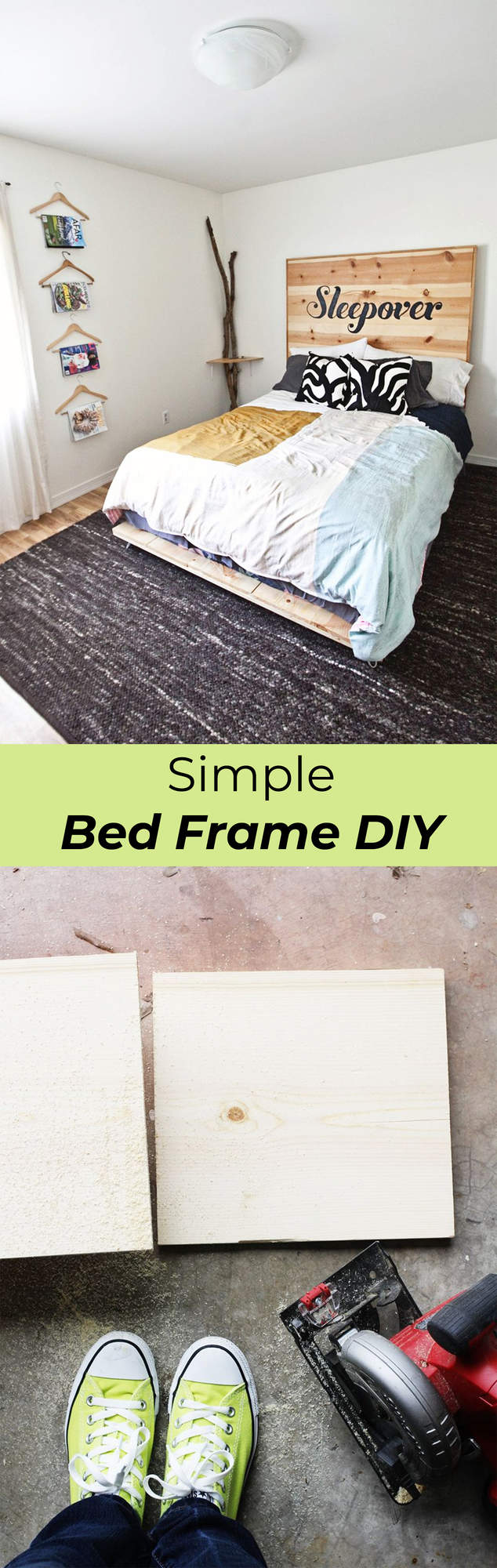 DIY Simple Bed Frame - A Beautiful Mess