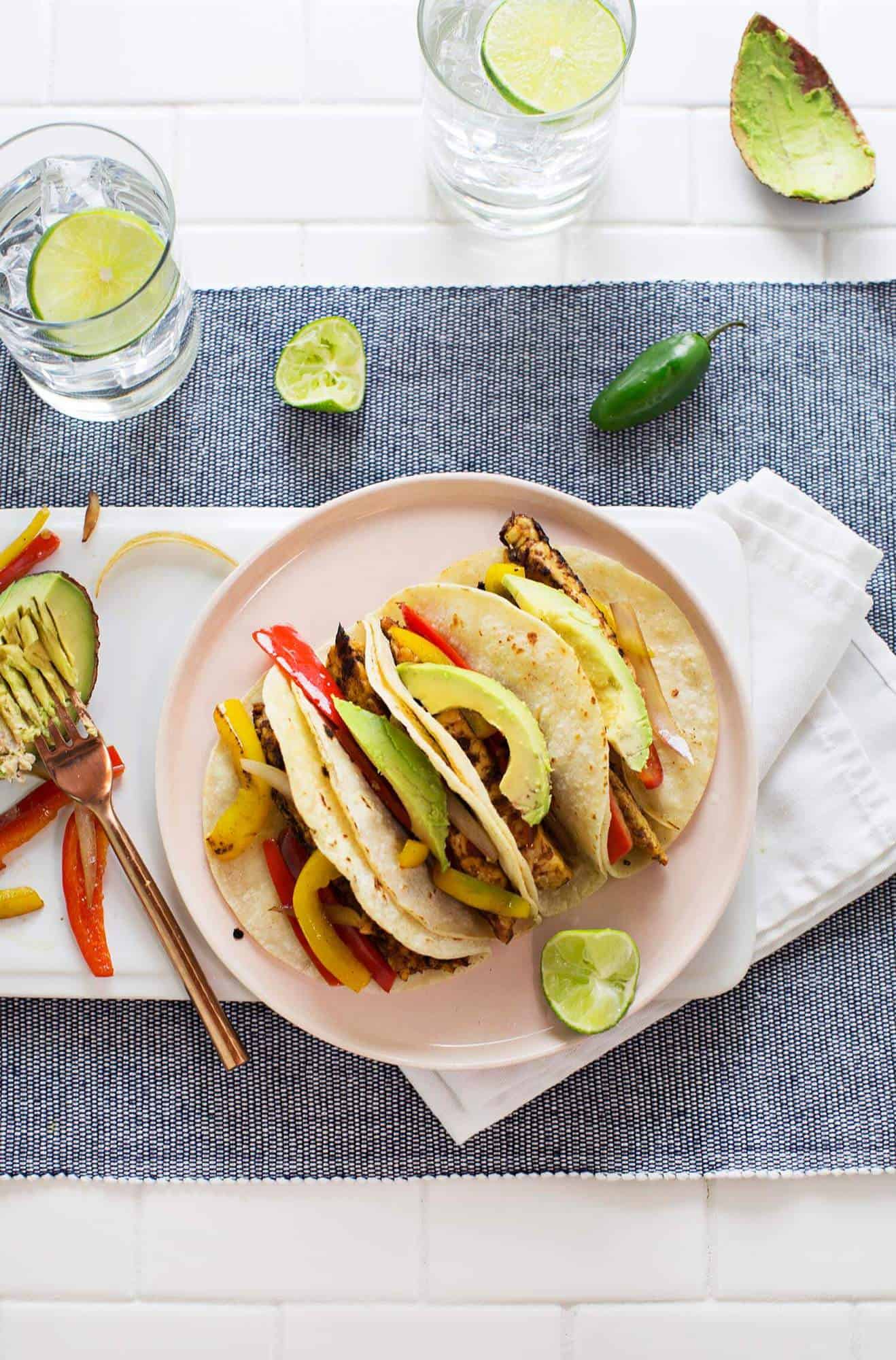 Easy Chipotle Tempeh Fajitas A Beautiful Mess