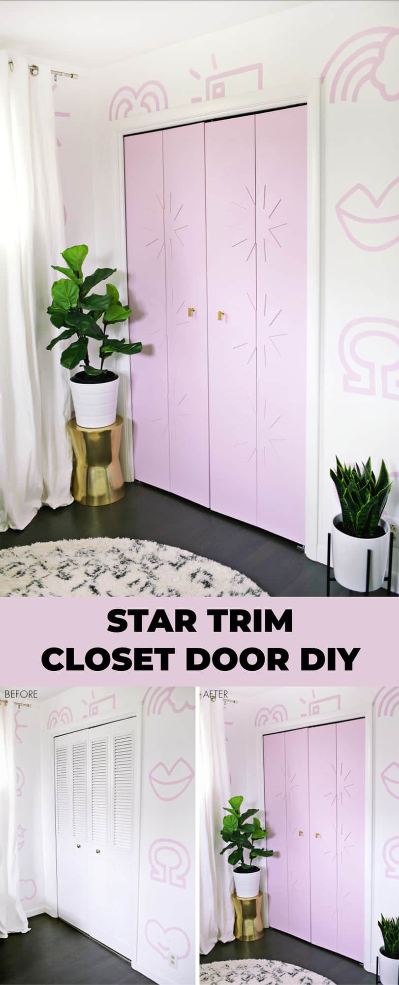Star Trim Closet Door DIY A Beautiful Mess