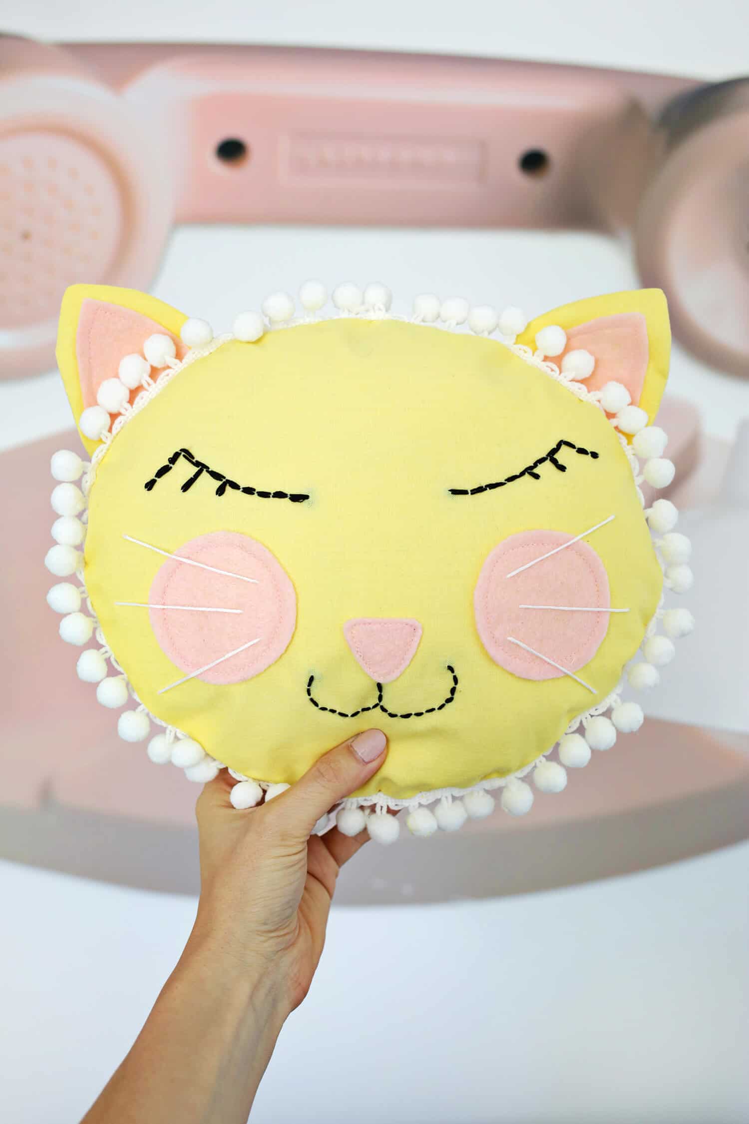 Cat Face Pillow DIY! A Beautiful Mess