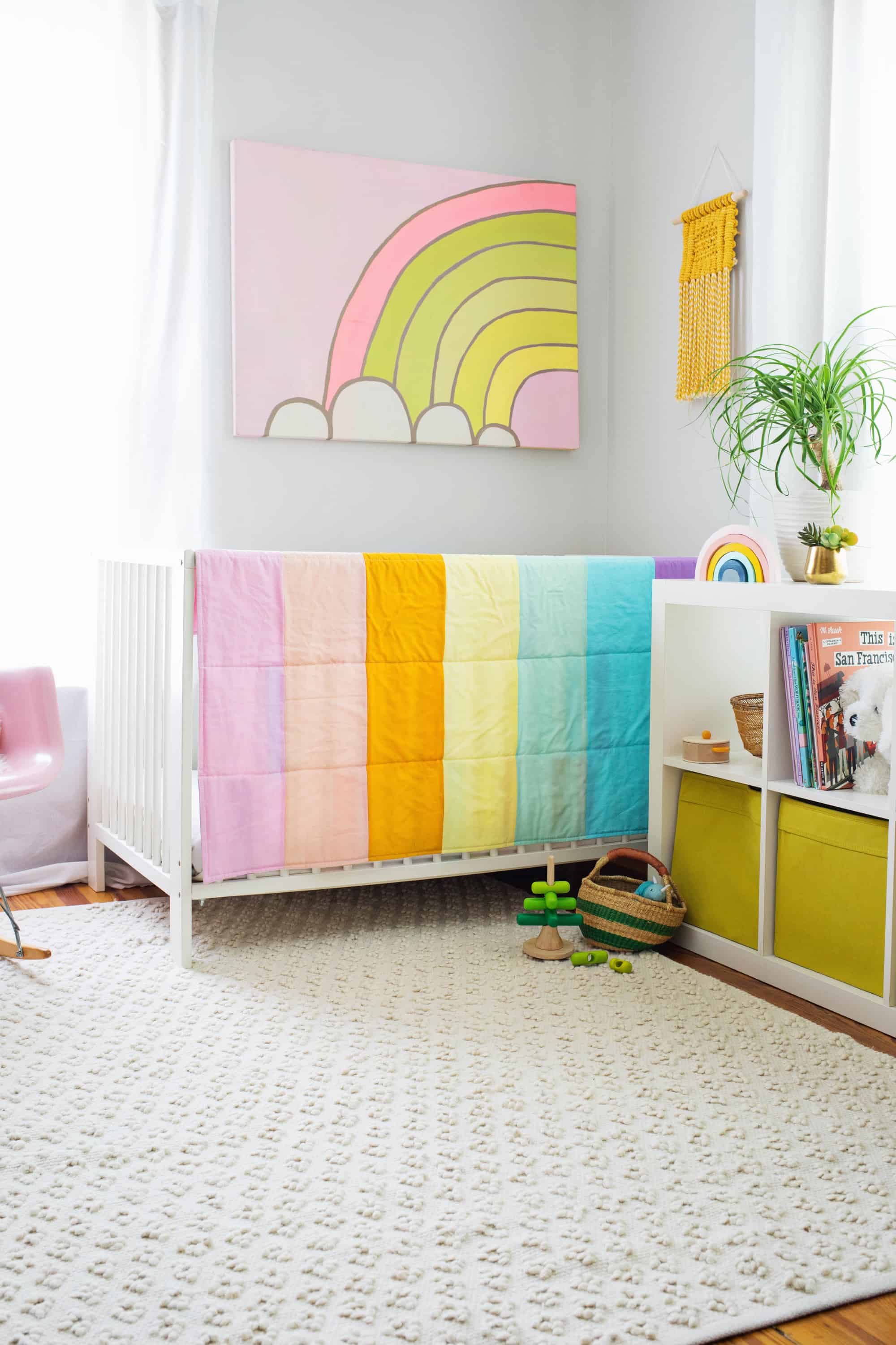 Modern Pastel Crib Quilt DIY A Beautiful Mess