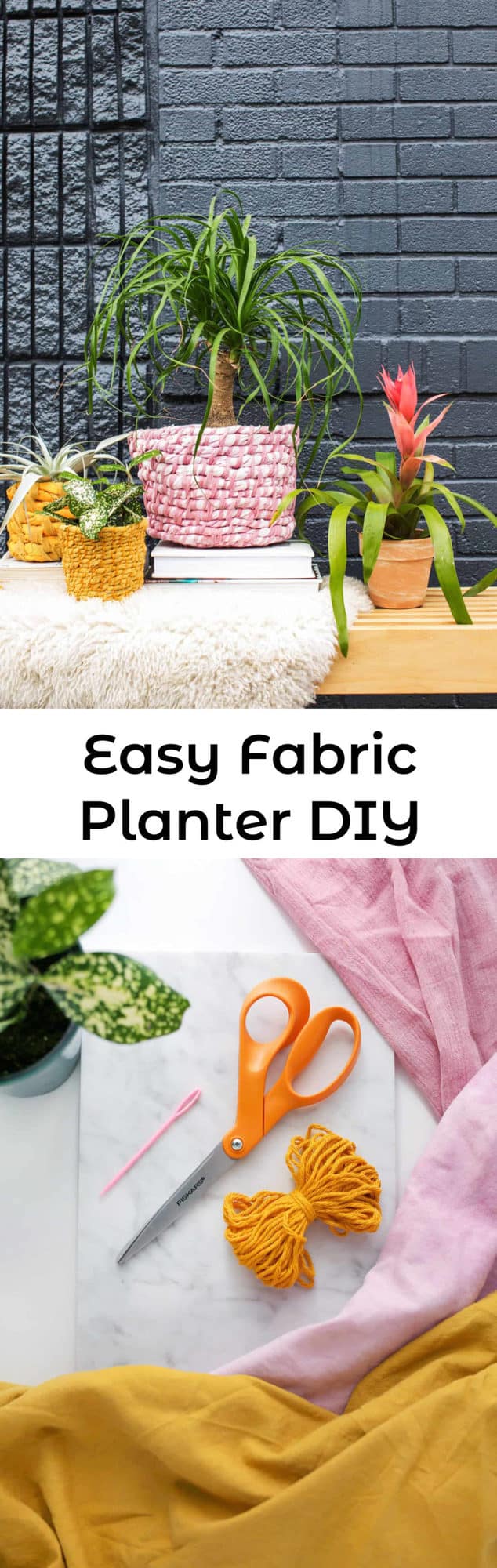 Easy Fabric Planter DIY A Beautiful Mess