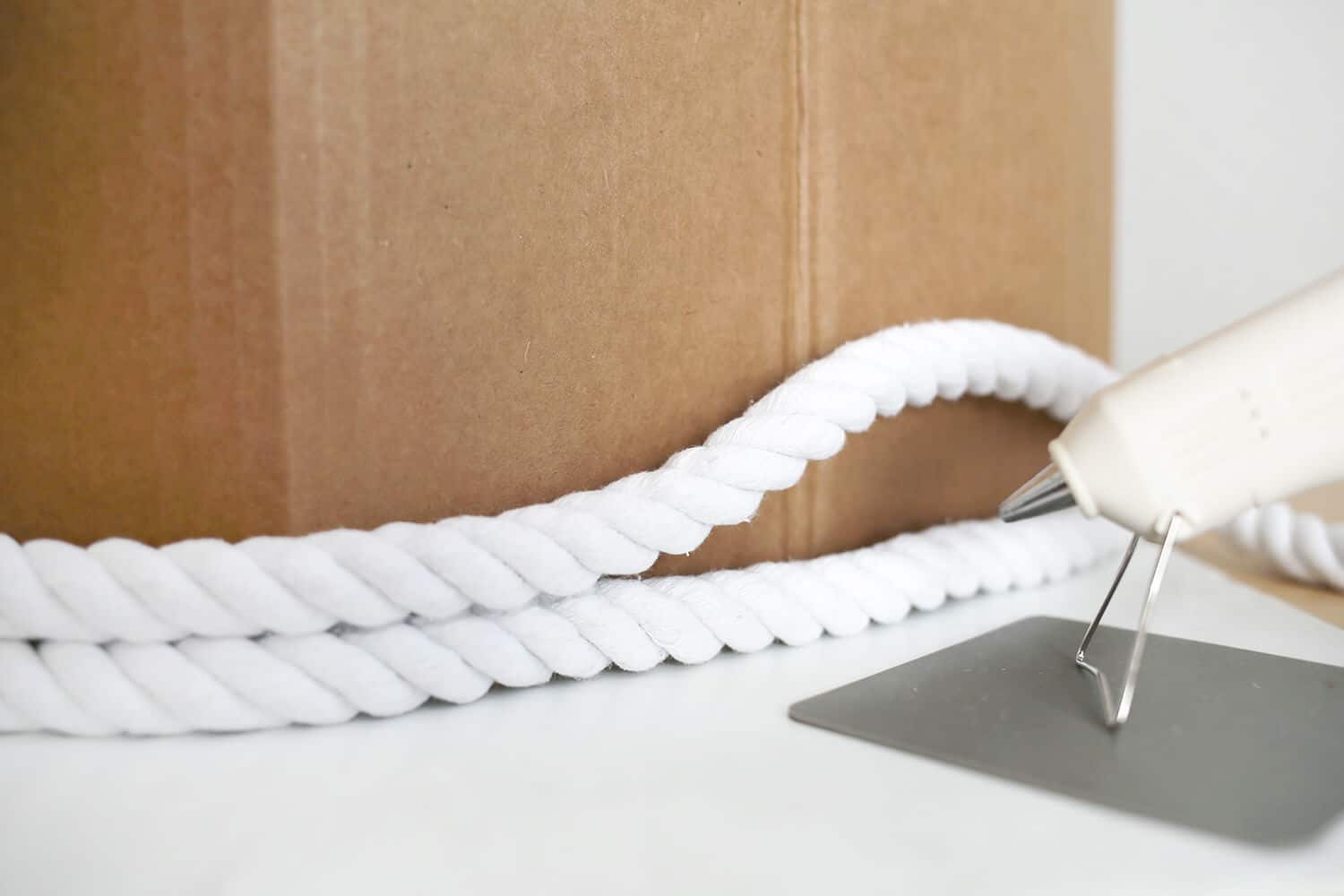 Rope Christmas Tree Collar DIY A Beautiful Mess