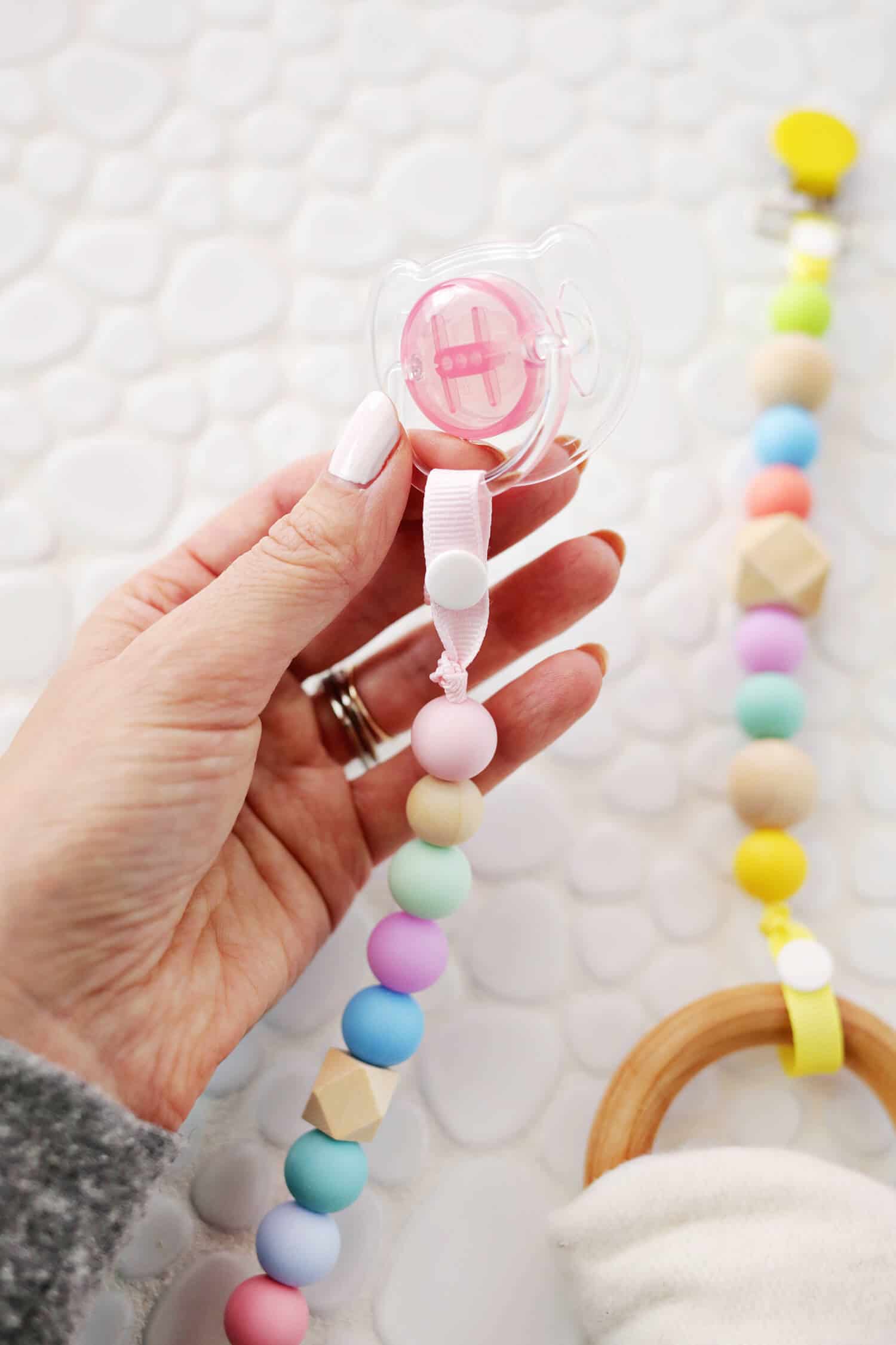 Teether and Pacifier Clip A Beautiful Mess