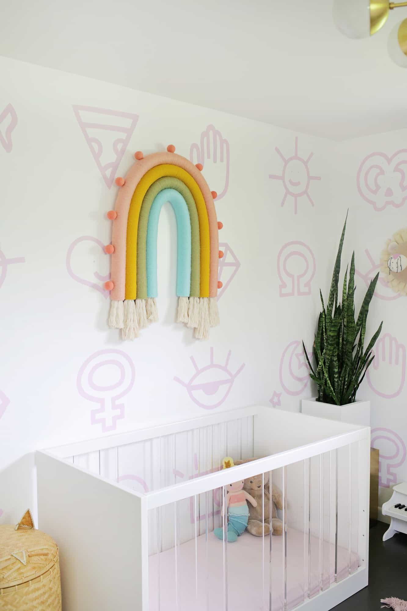Oversized Rainbow Wall Hanging DIY! A Beautiful Mess