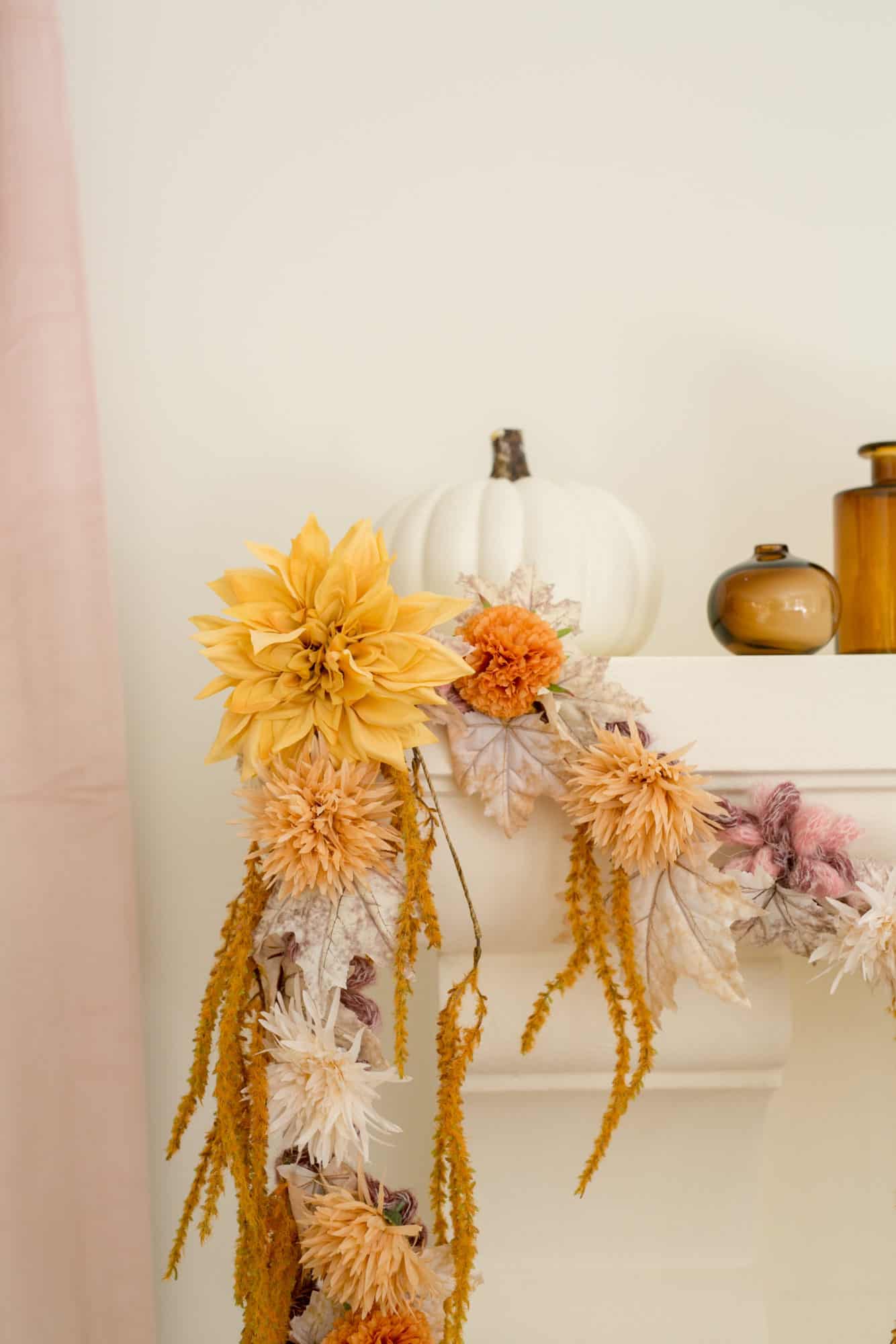Fall Floral Garland DIY - A Beautiful Mess
