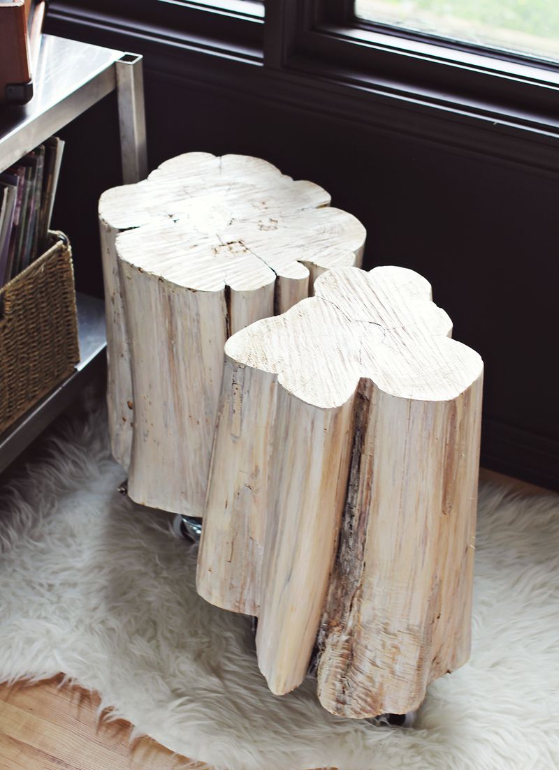 DIY Tree Stump Side Tables A Beautiful Mess