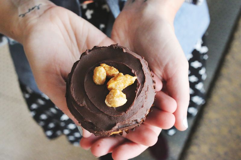 Peanut Butter Cupcakes + Black Coffee Frosting A Beautiful Mess