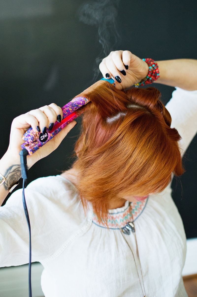 How to Create Beachy Waves (With a Flat Iron) A Beautiful Mess