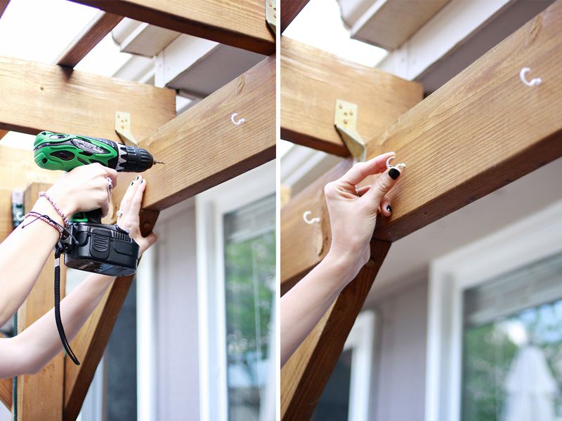 Make Your Own Outdoor Pergola Curtains! A Beautiful Mess