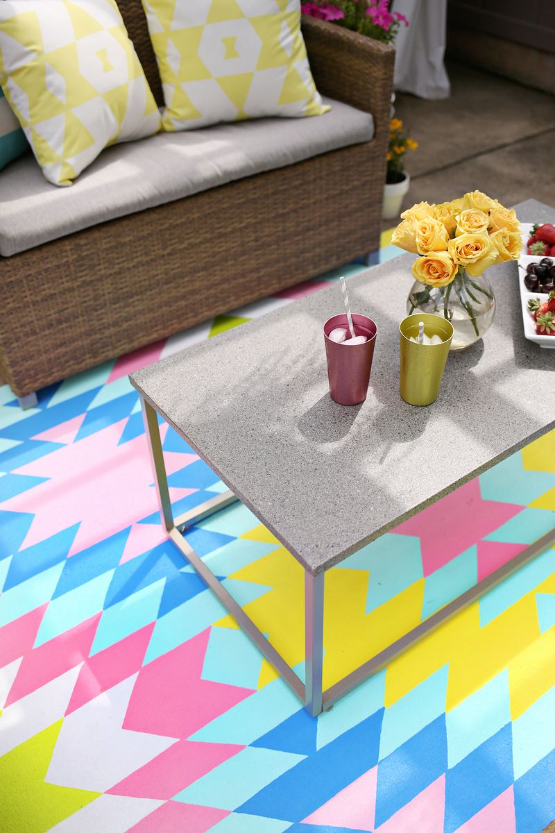 Paint Your Own Outdoor Rug! A Beautiful Mess