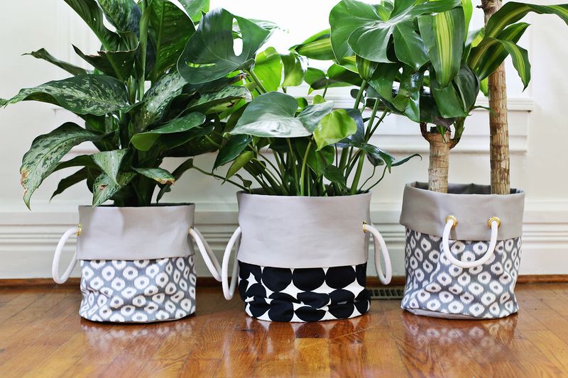 Fabric Planter DIY A Beautiful Mess