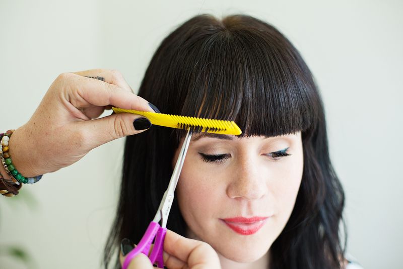 Tips for Cutting Your Own Bangs (at Home!) A Beautiful Mess