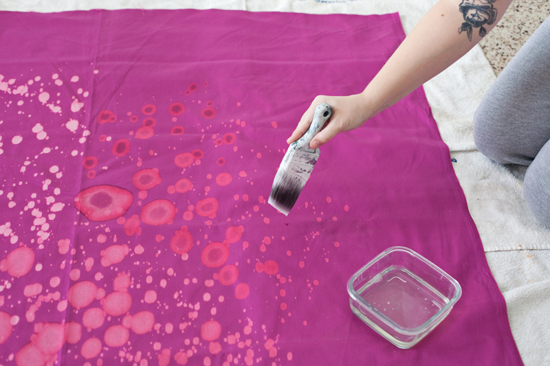 Try This BleachSpotted Fabric A Beautiful Mess