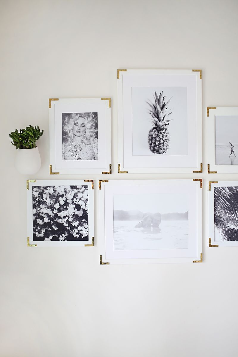 Try This Update Simple Frames With Gold Hardware A Beautiful Mess