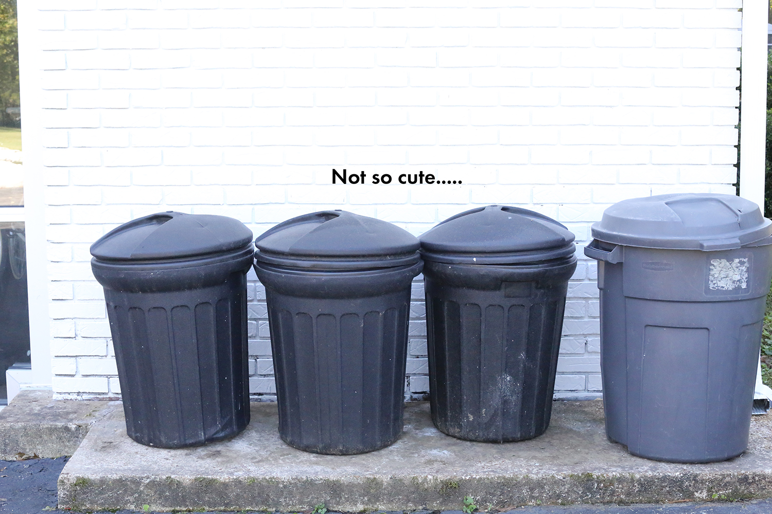 Try This A modern solution for hiding your trash can! A Beautiful Mess