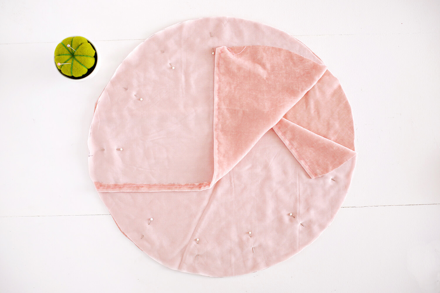 Round Felt Ball Pillow DIY A Beautiful Mess