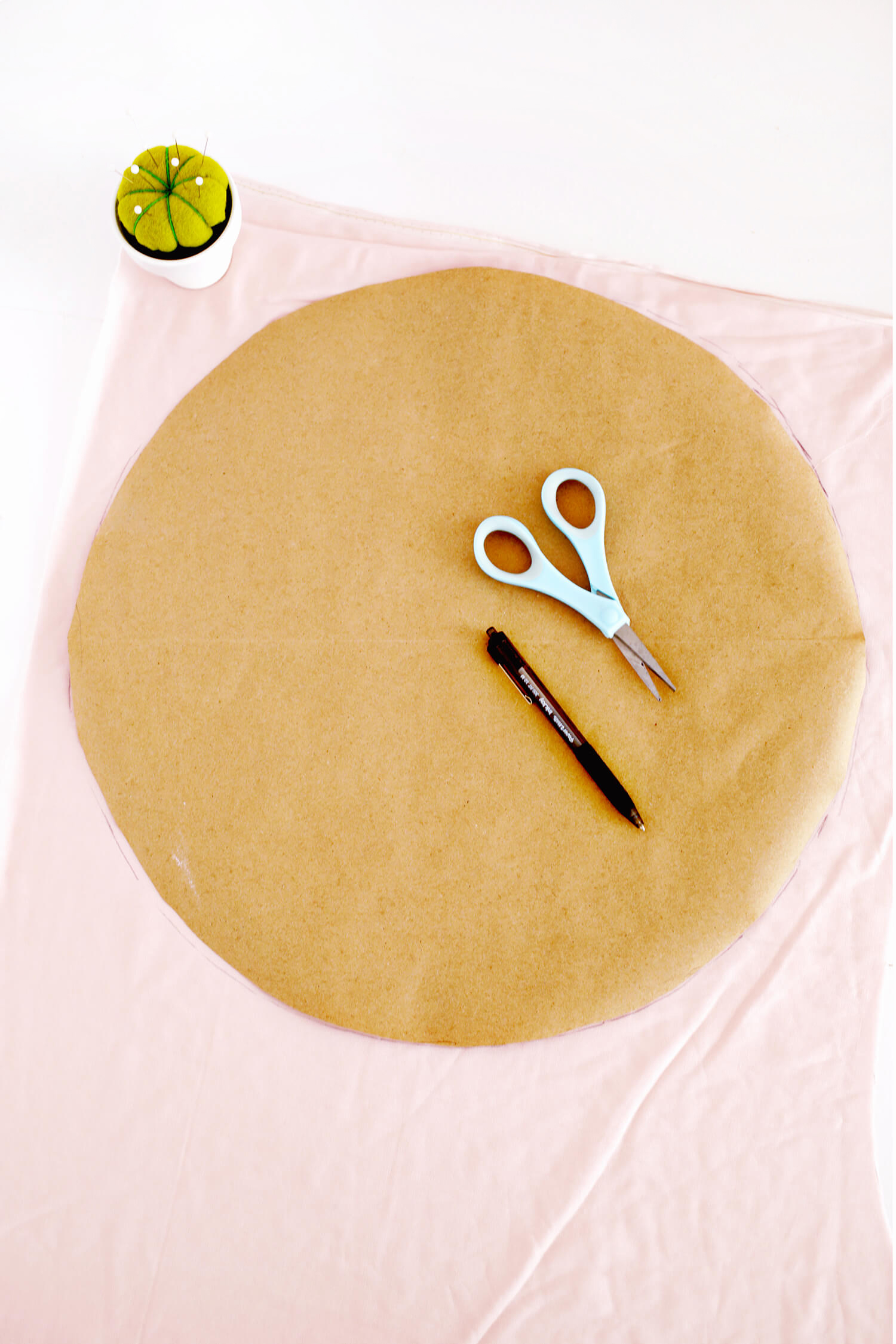 Round Felt Ball Pillow DIY A Beautiful Mess