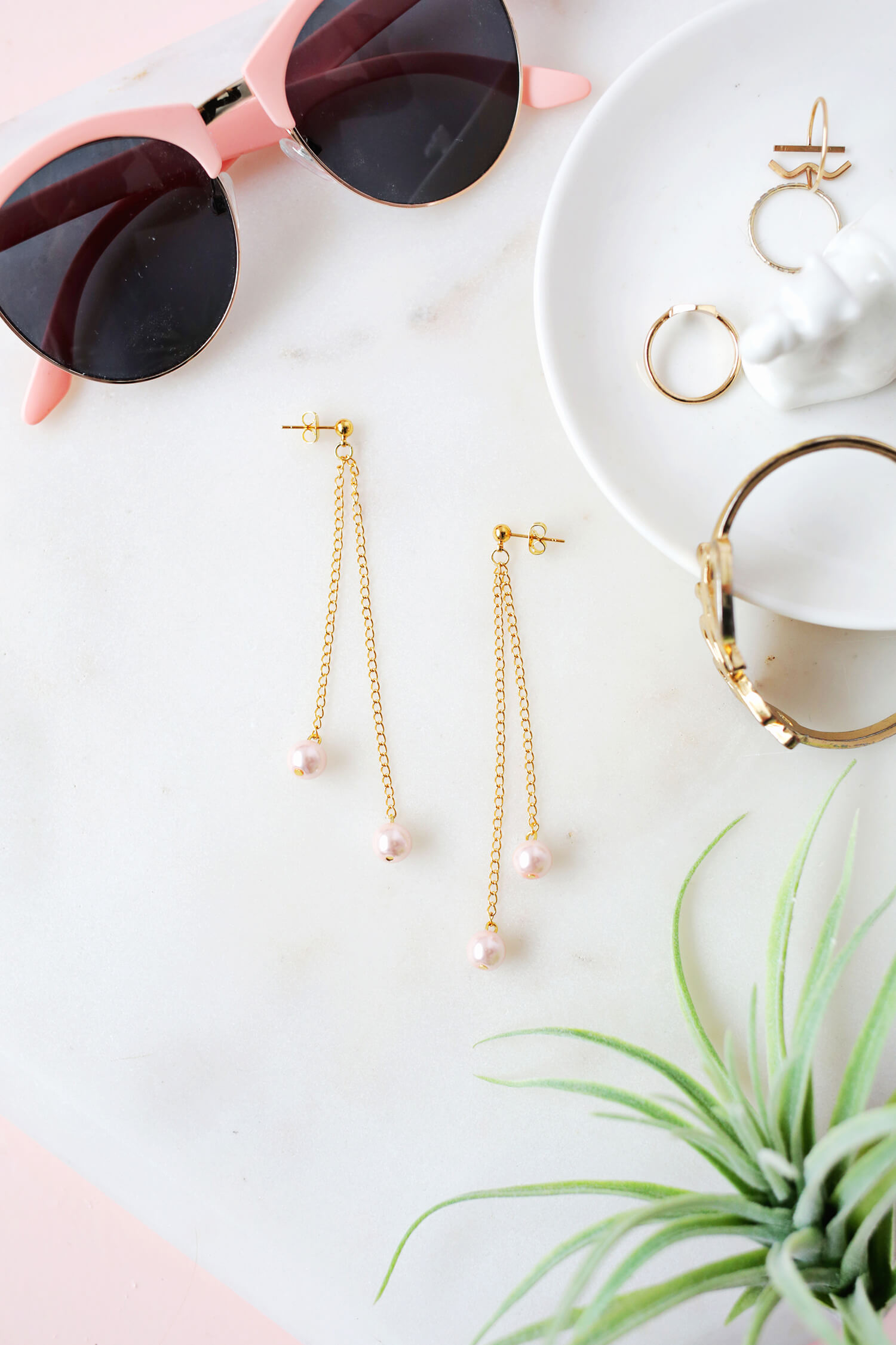 Pearl Dangle Earring DIY A Beautiful Mess