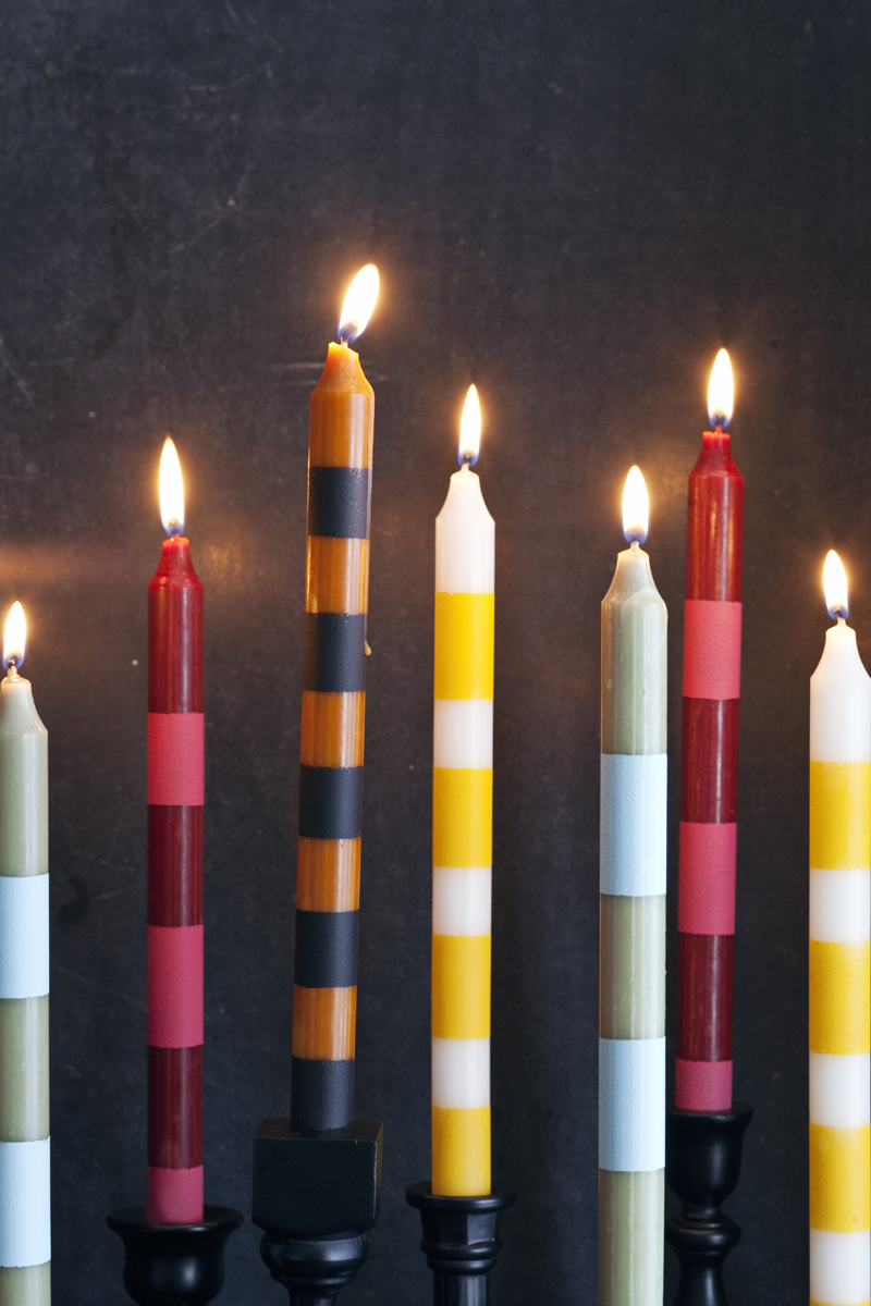 Try This Striped Candlesticks A Beautiful Mess
