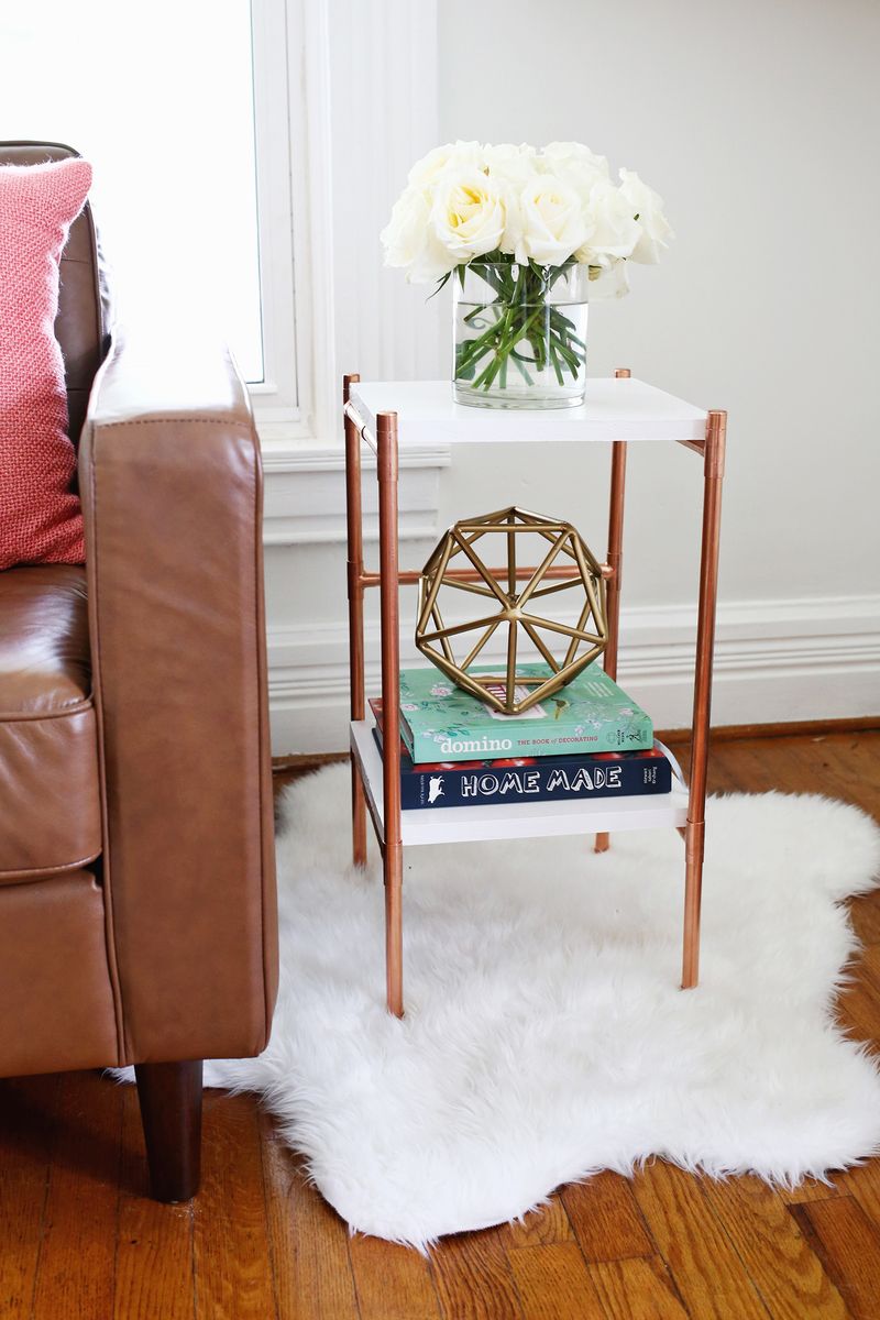 Copper Pipe Side Table DIY A Beautiful Mess