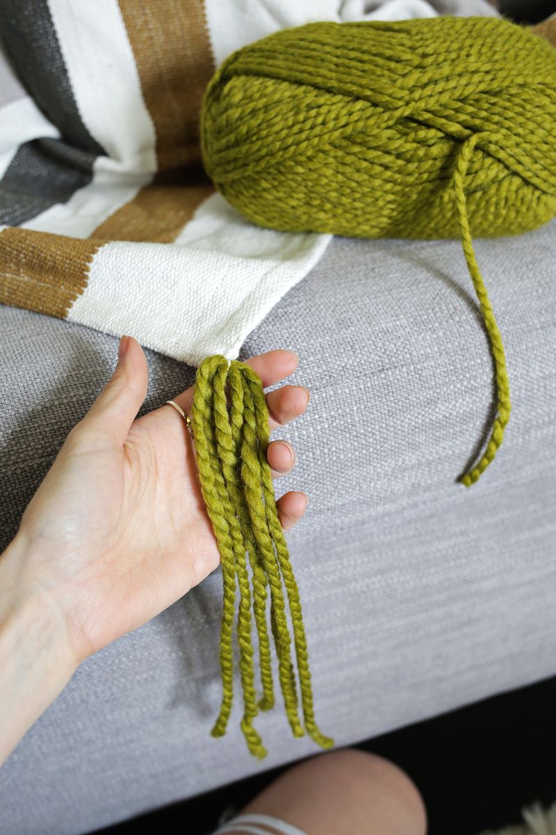 PomPom Blanket DIY A Beautiful Mess