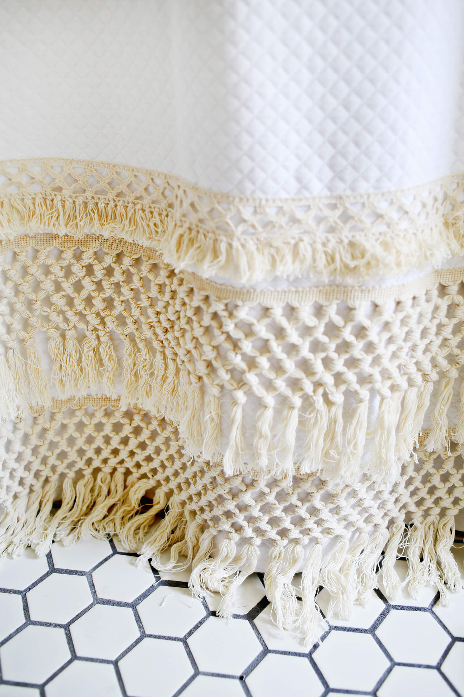 Macrame Shower Curtain DIY A Beautiful Mess