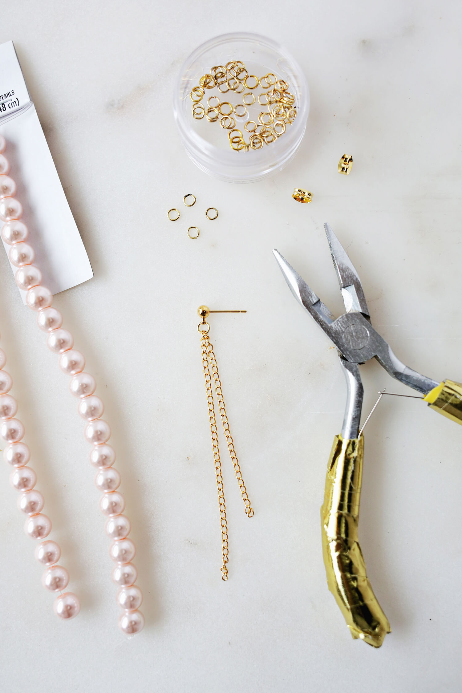 Pearl Dangle Earring DIY A Beautiful Mess