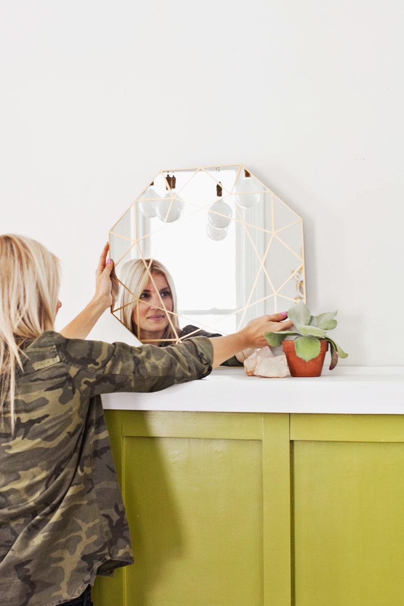 Gem Mirror DIY (+ Easy Glass Cutting Technique!) A Beautiful Mess