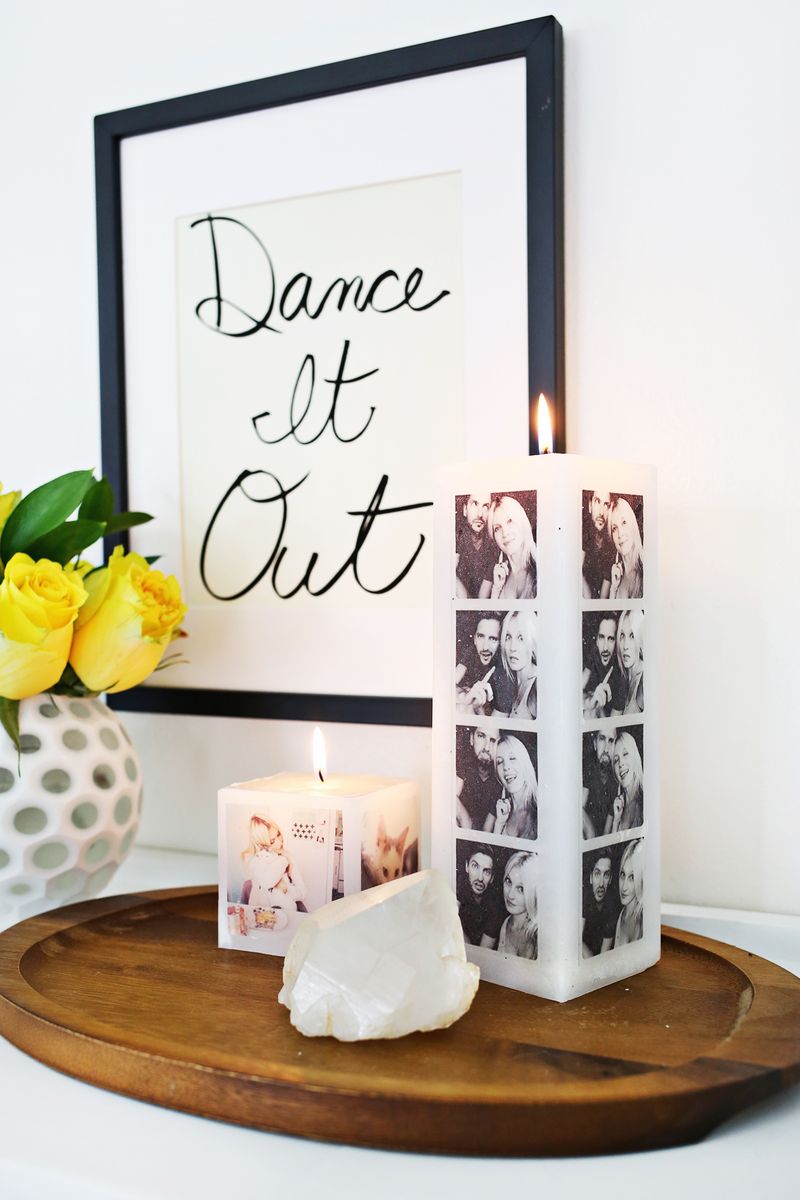 Make Your Own Photo Candle A Beautiful Mess
