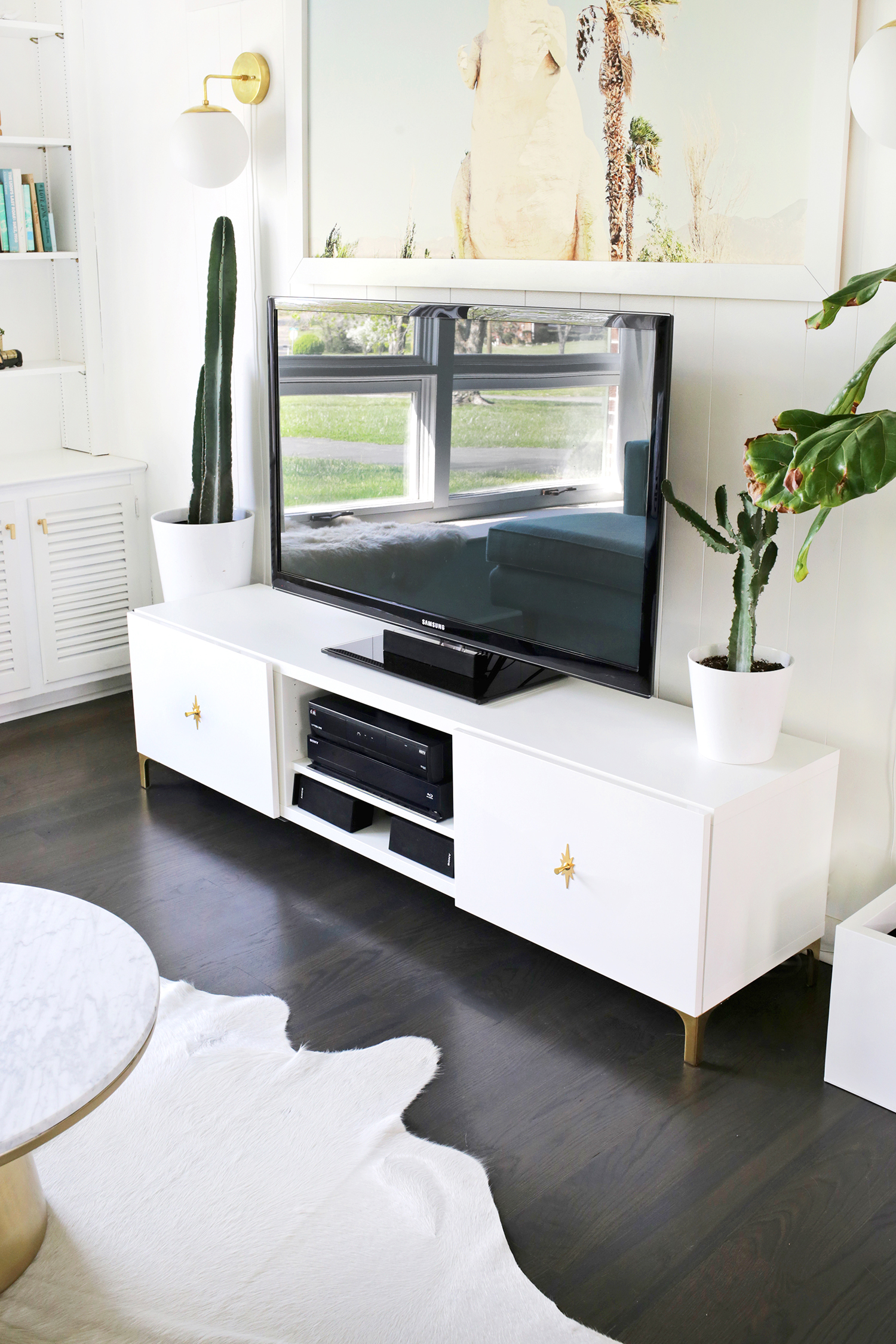 Ikea Restyle Mid Century TV Stand A Beautiful Mess