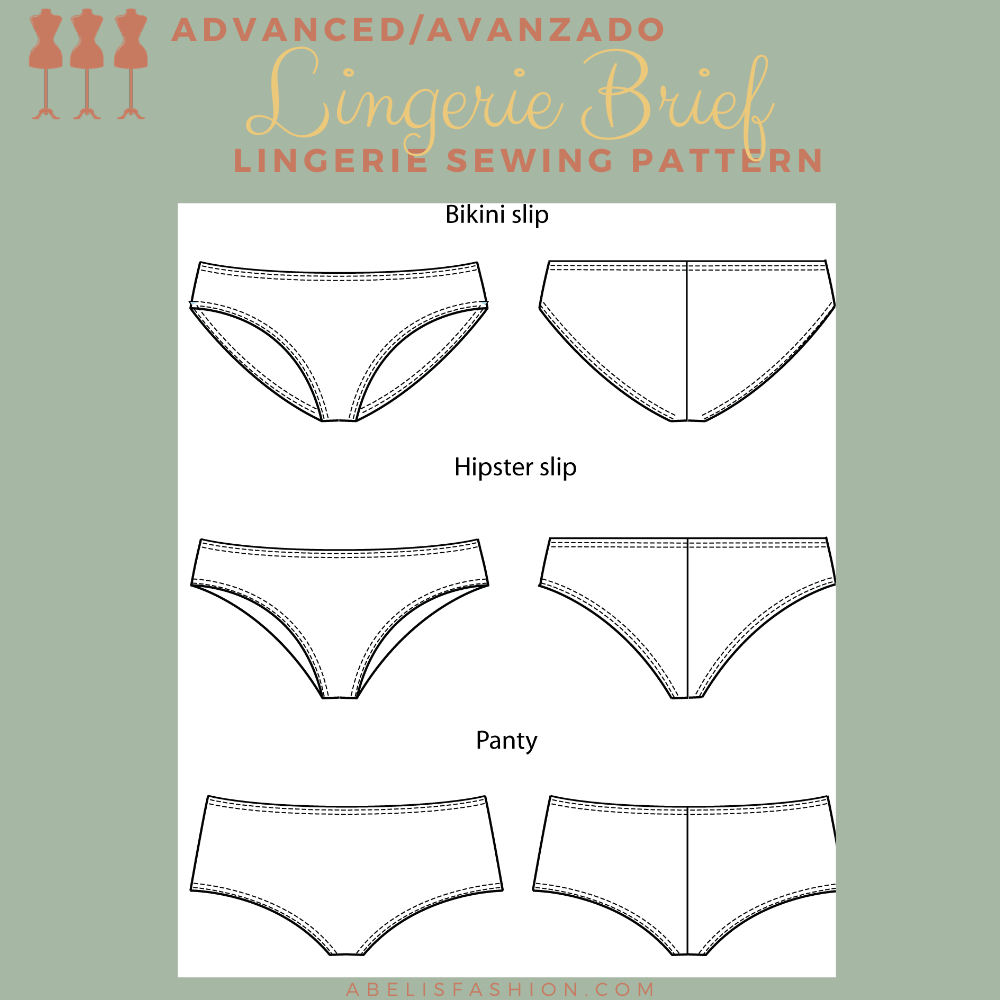 Brief patterns set with bikini, hipster and panty style Abelis fashion