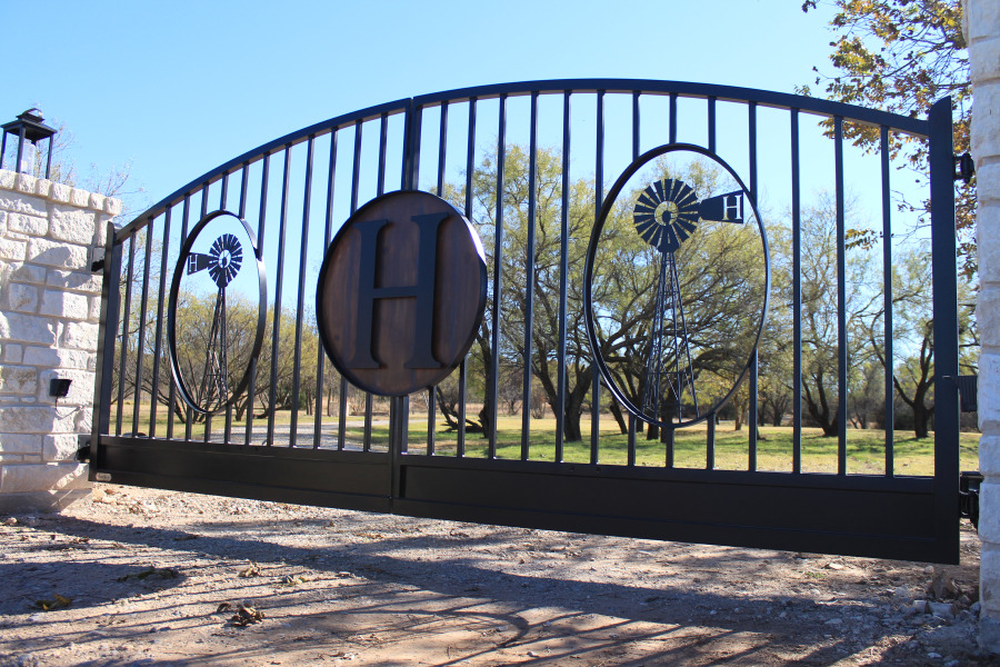 Texas Windmill Aluminum Ranch Gates Aberdeen Gate