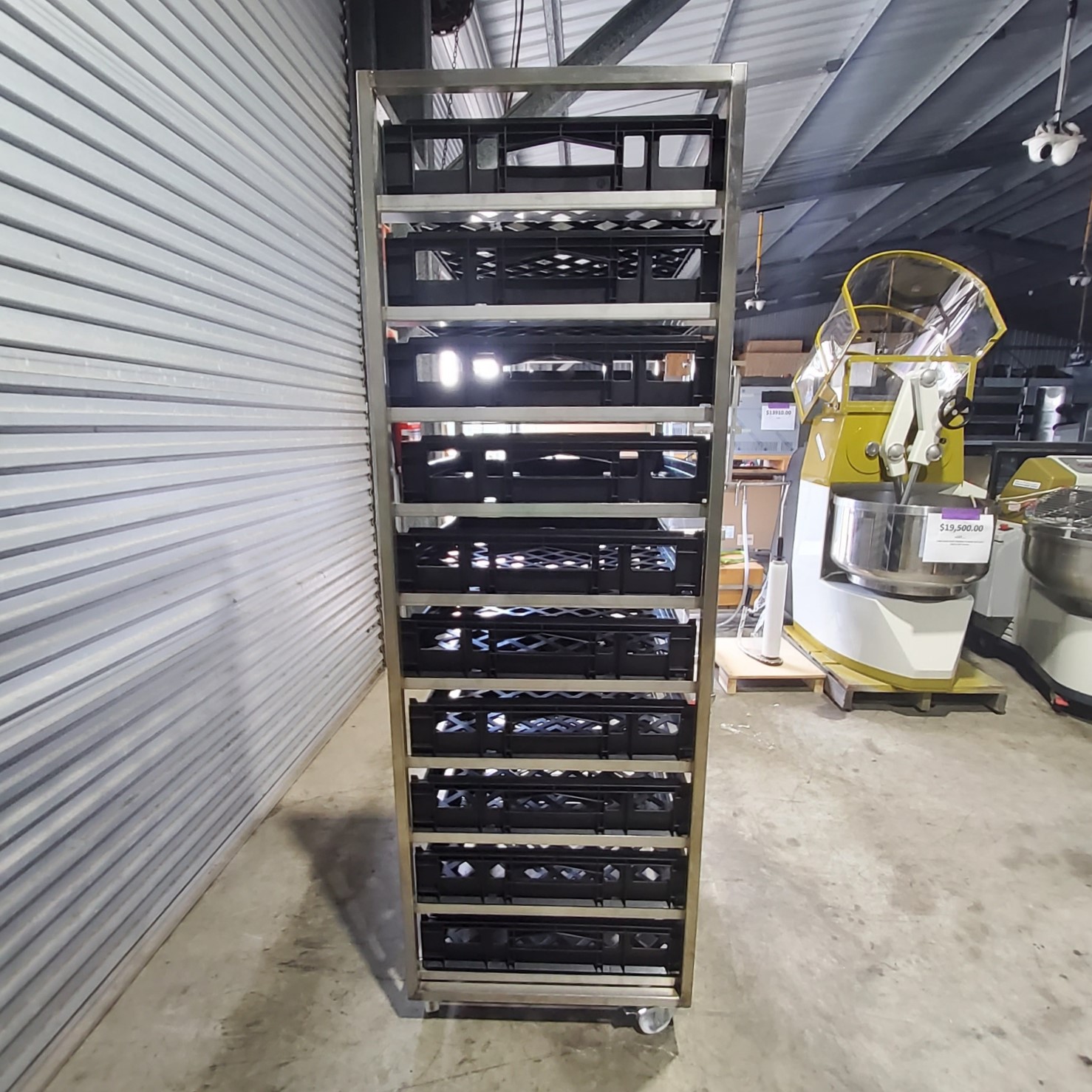 New Bread Crate Rack, Stainless Steel, 10 Tray Capacity c/w Bread