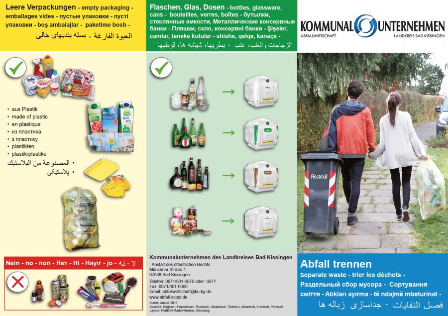 Aktuelles aus dem Kommunalunternehmen Mehrsprachige Abfalltrennhilfe