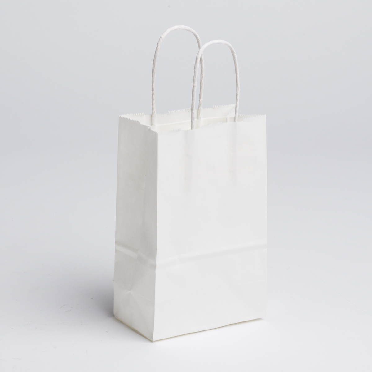 Small Paper Shopping Bags White A&B Store Fixtures