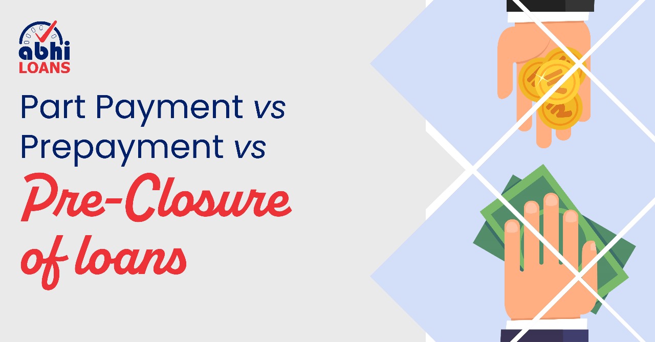 Part Payment vs Prepayment vs PreClosure of loans