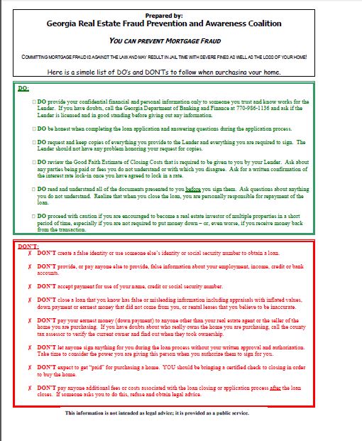 Mortgage Scams and Scammers