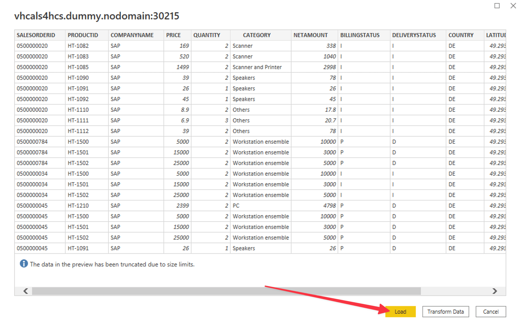 From HANA Custom Query SAP on Microsoft Tutorials