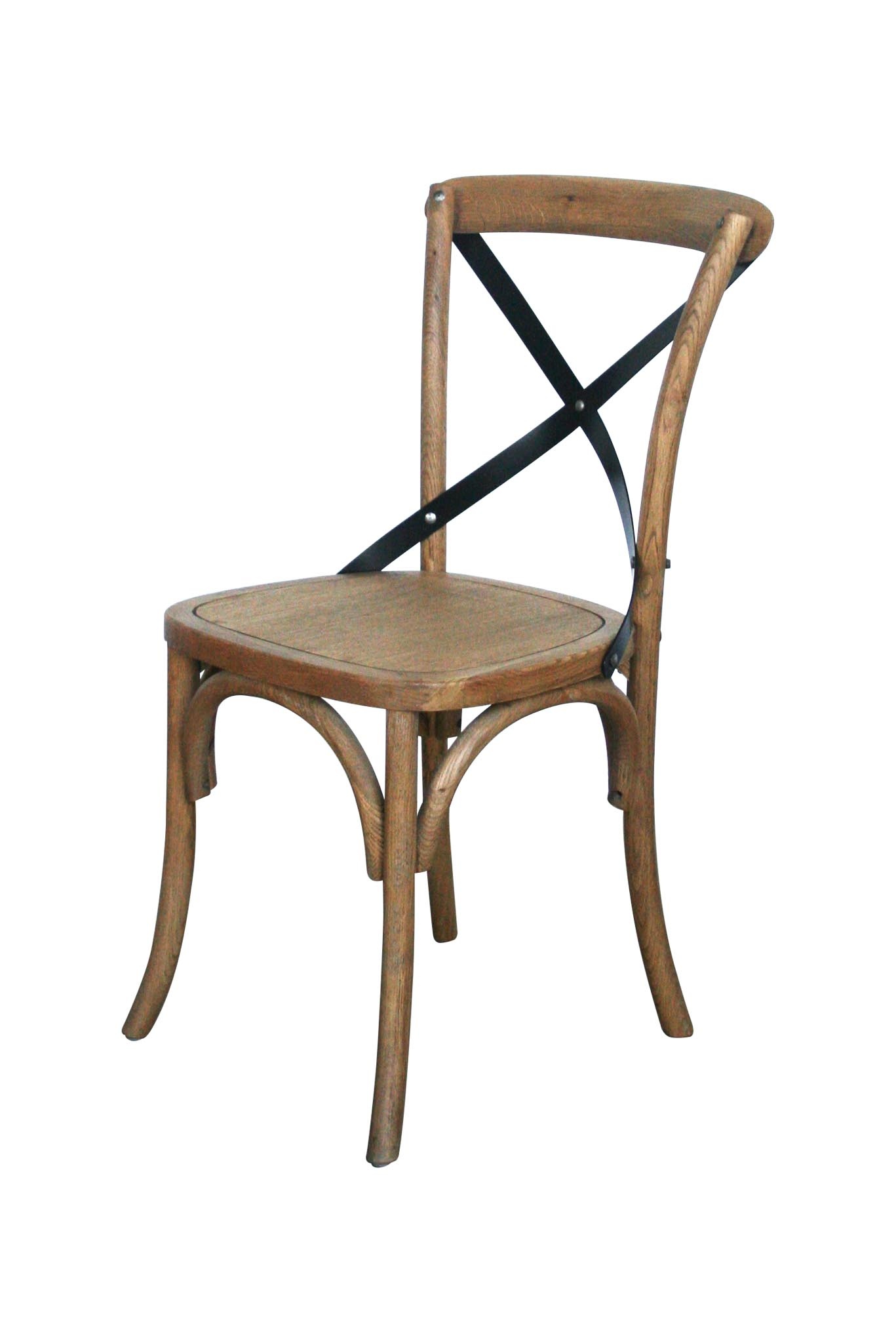 Provincial Cross Back Chairs (Timber Seat) Natural Oak Abide Interiors