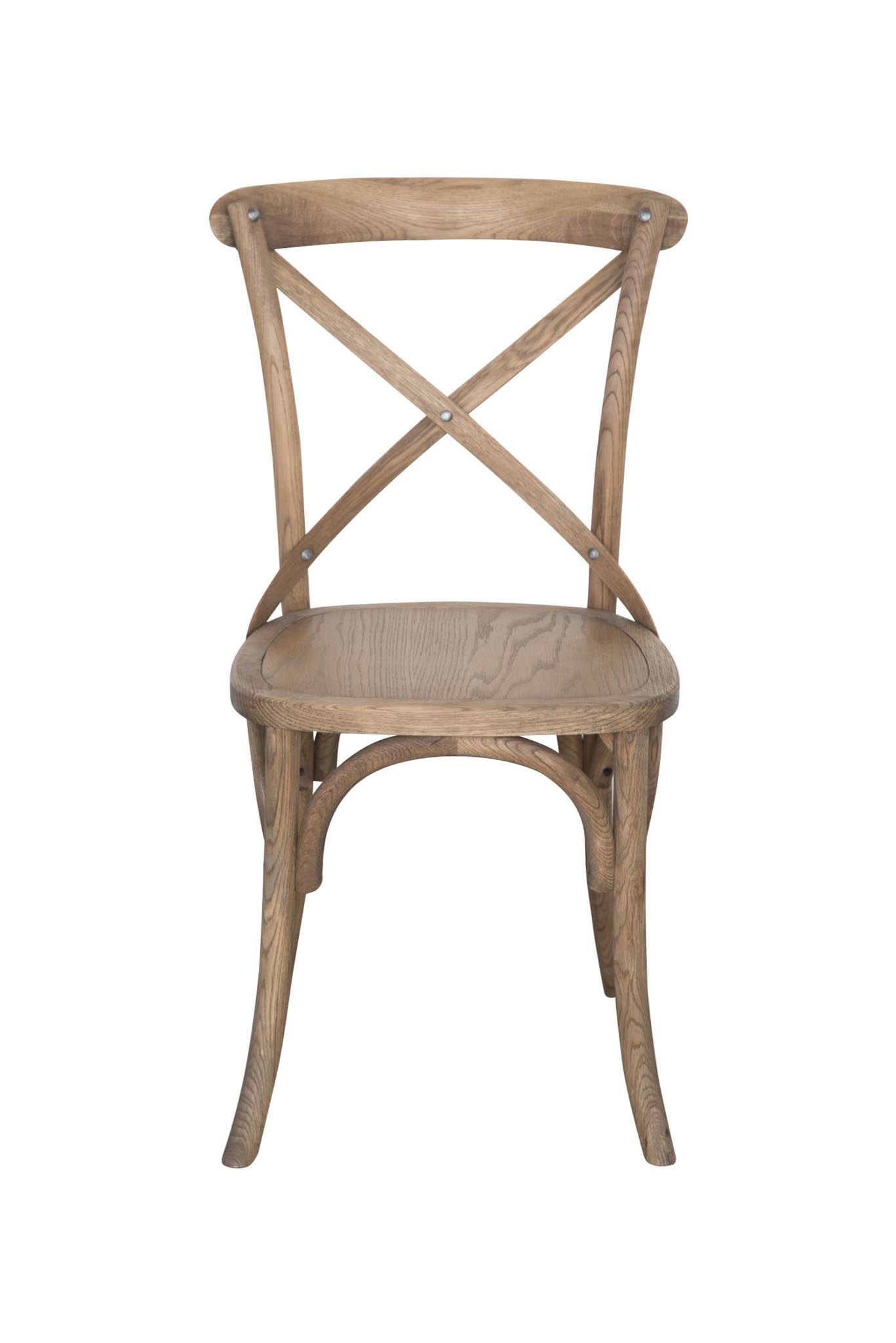 Provincial Cross Back Chairs (Timber Seat) Natural Oak Abide Interiors